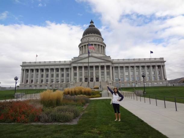 Lisa at the Utah State Capitol